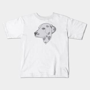 Dalmatian - one line drawing Kids T-Shirt